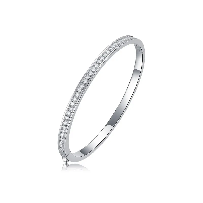 Syrup S925 Silver With Moissanite Bangles Women's-0