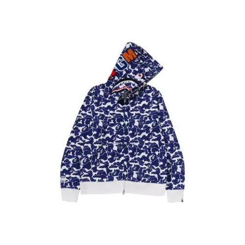 A BATHING APE Separate Shark Full Zip Hoodie 'Blue'