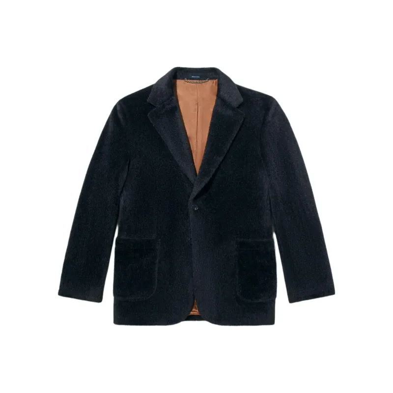 NOAH FW24 Velvet-feel Coat Men's Black-0