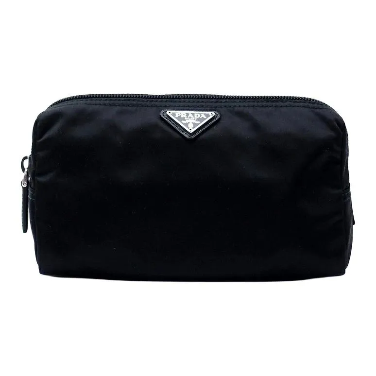 PRADA Nylon Makeup Bag Women's Black-0