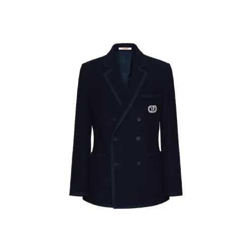 Valentino VLogo Signature Double Breasted Straight Hem Blazer