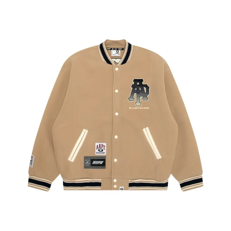 Aape By *A Bathing APE® Logo Varsity Jacket-2