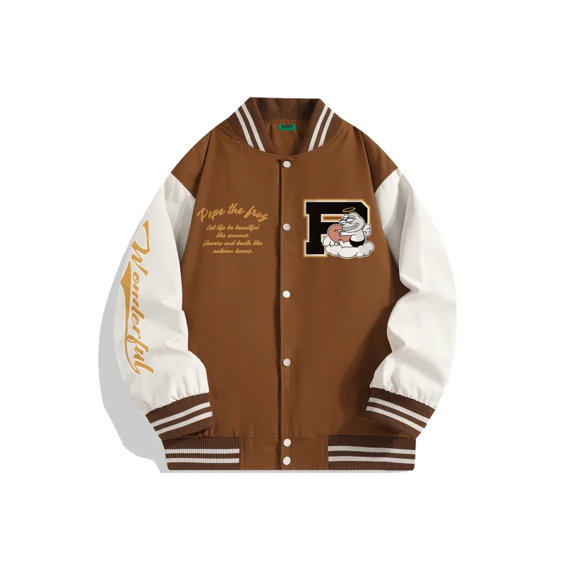 Pepe The Frog Baseball Jacket Unisex-10