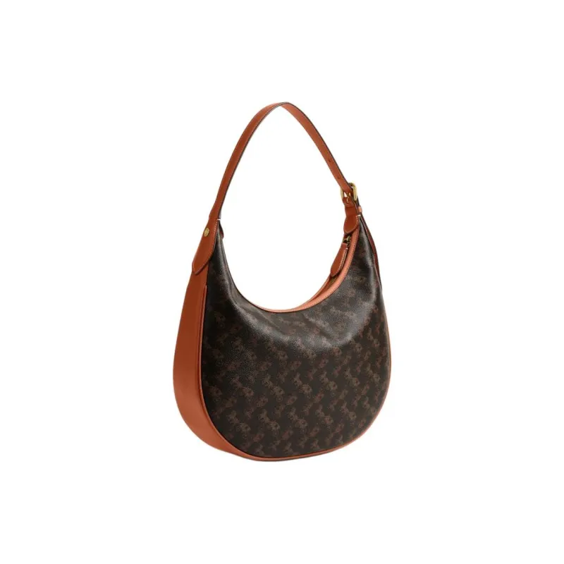 COACH Ace Artificial Leather With Cow Leather Crescent Bag, Crossbody Bag, Shoulder Bag Tubas Women's Truffle-1