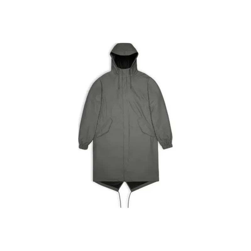 Rains Fishtail Drawstring hood Coated Parka-0
