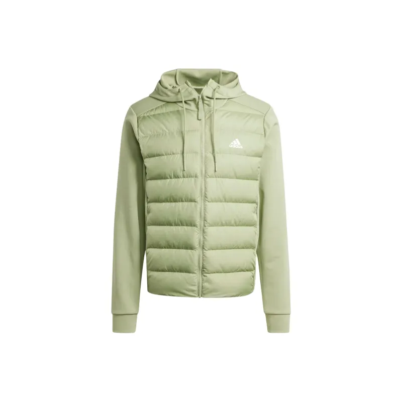 Adidas Essentials Hybrid Down Hooded Jacket Jackets Coats Men's Green-0