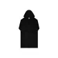 Cropped-Relaxed Black Woolen Coat