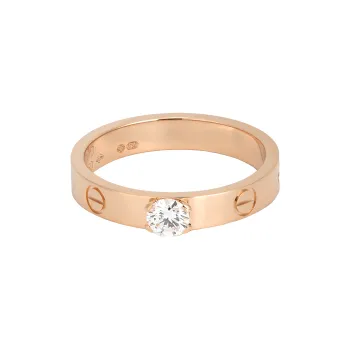 CARTIER 18k Rose Gold Diamonds Rings Women's Rose Gold