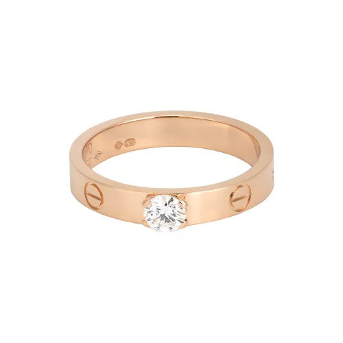 CARTIER 18k Rose Gold Diamonds Rings Women's Rose Gold