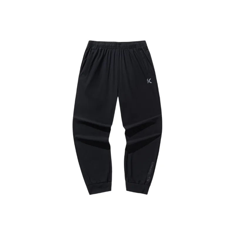 Anta KT Collection Basketball Collection Knitted Sweatpants Men's Basic Black-0