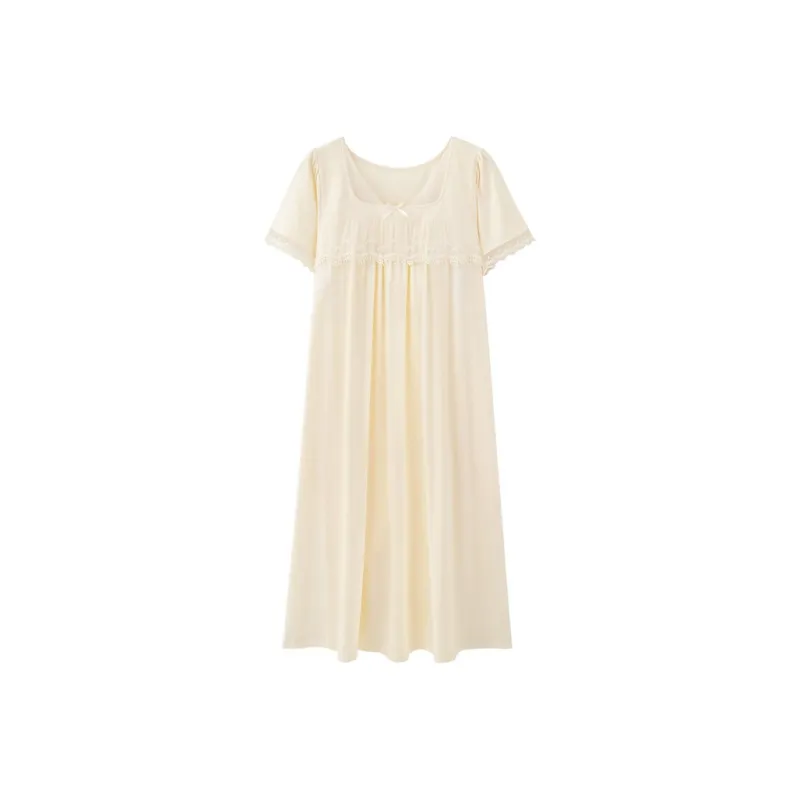 LUYOUYE Nightgown Women's Yellow-0