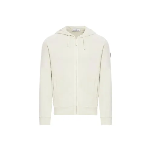 STONE ISLAND Logo Patch Zip Up Hoodie