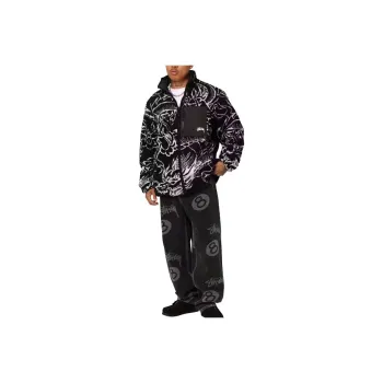 Stussy Velvet feel Coat Men's Black