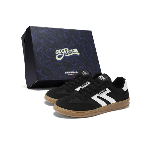 OUGLEMEN Anti Slip Wear Resistant Low Top Skateboard Shoes Men's Box