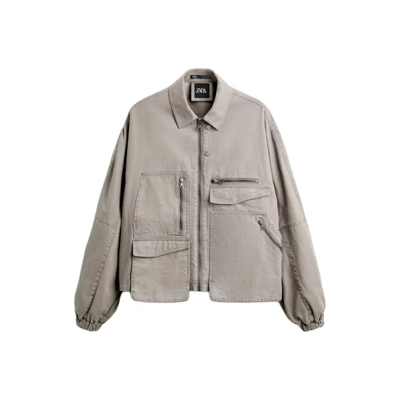 ZARA Jackets Men Gray-0