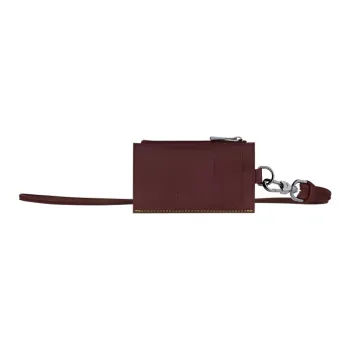 LONGCHAMP 3D Calfskin Coin Purse Men's Red
