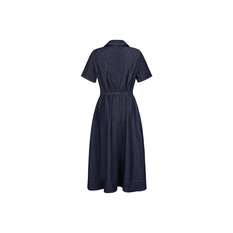 JZ. ANNAKRO Short Sleeved Dress Women's Dark Blue-1