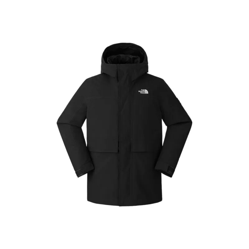 THE NORTH FACE Water Resistant Windproof Warm Cold Resistant Rainproof Windbreaker Jacket Men's Cosmic Black-0