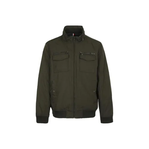 tommy blu Hilfiger blus Coats Men's Olive Green