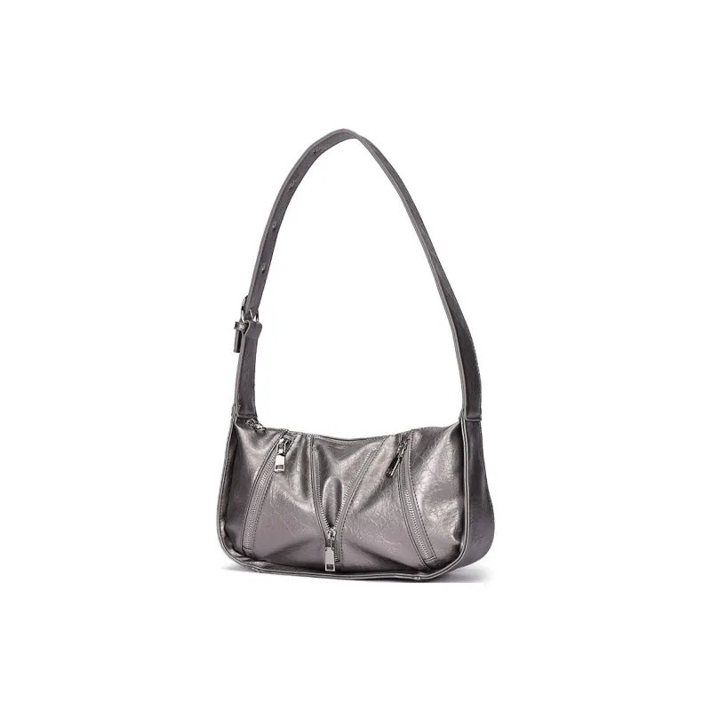 Dubaolu Synthetic Leather Portable Underarm Shoulder Bag Women's White/Silver/Black-9