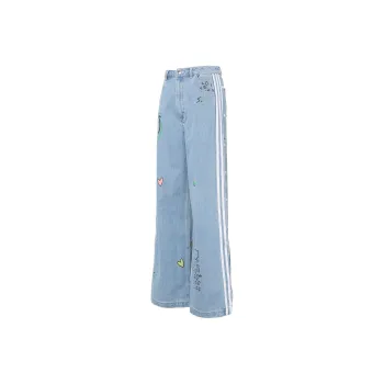 adidas originals Women's Fiorucci Denim Track Pants Blue