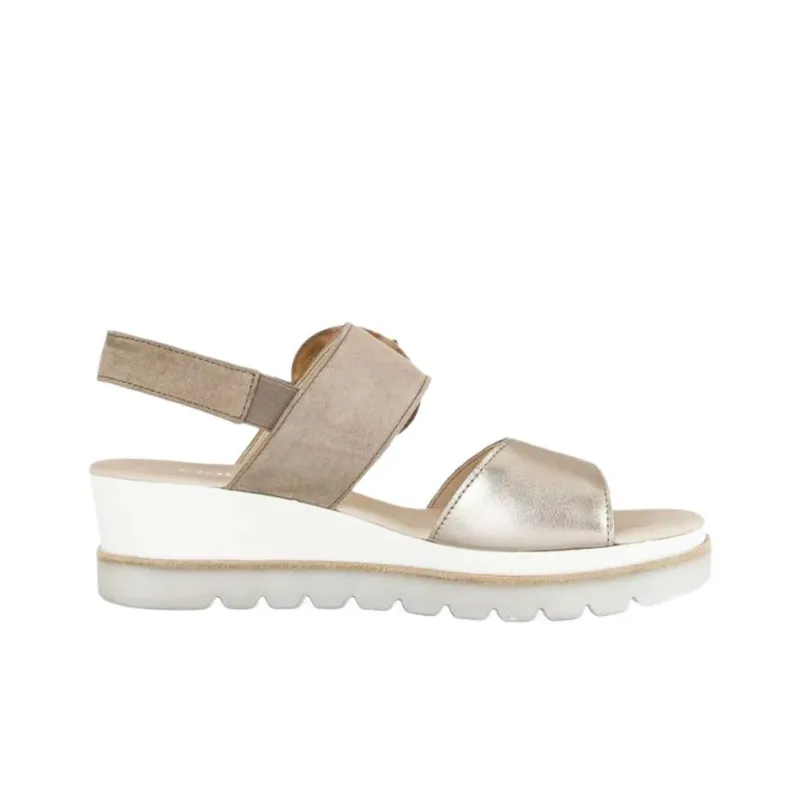 Gabor Fashion One Strap Sandals 5cm Women's Beige-1
