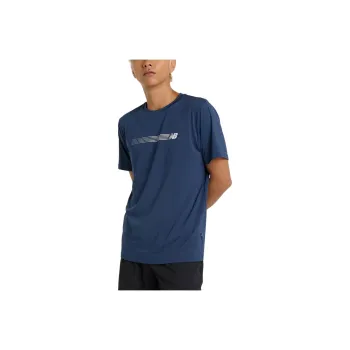 New Balance Linear Lines Performance T Shirt Men's Marine