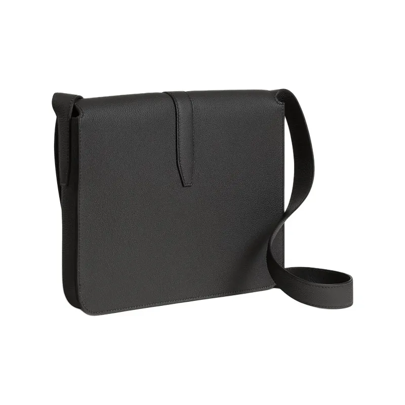 HERMES Steve Light Junior Togo Calfskin Messenger Bag, Shoulder Bag Women's Deep Bronze-2