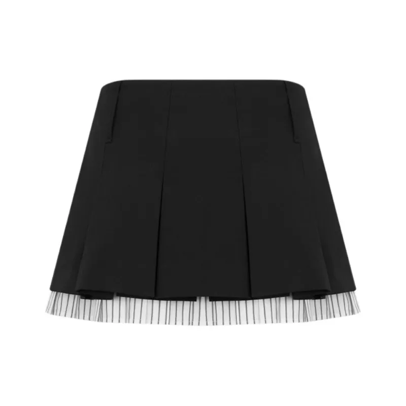 ANN ANDELMAN Casual Short Skirts Women's Black-1
