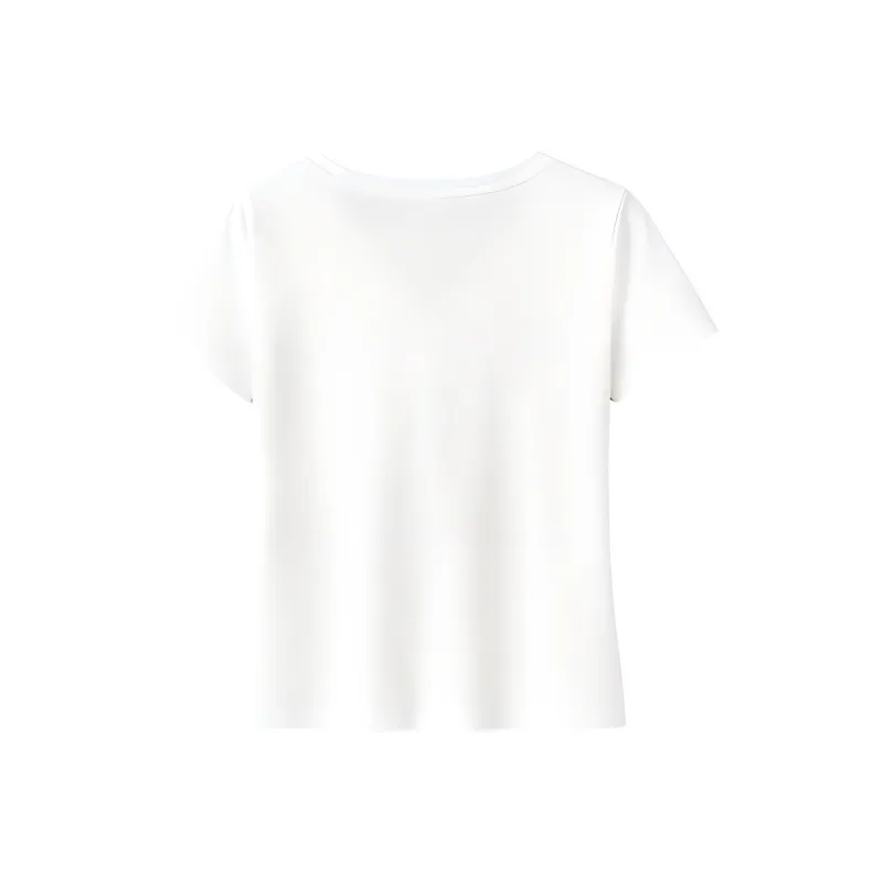 LUYOUYE Regular T Shirt Women's White-3