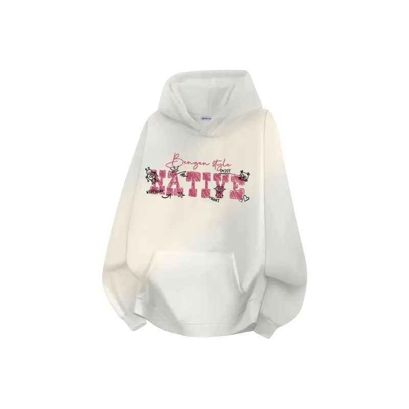 BENGEN Sweatshirt Unisex Black Red-4
