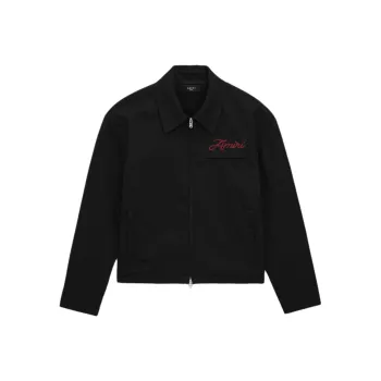 AMIRI Logo Embroidered Zipped Jacket