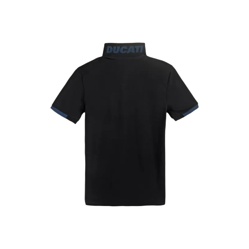 DUCATI Smart 2.0 Polo Shirt Unisex Black Blue-1