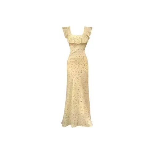 7 SEVFUN Sleeveless Dress Women's Light Yellow