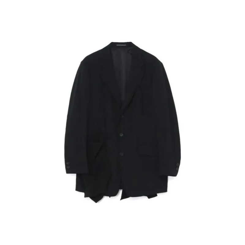 Yohji Yamamoto Notched lapels Wool Blazer-0