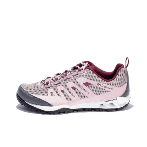 Columbia Vapor Vent Cushioning Slip Resistant Low Top Hiking Shoes Women's Pink