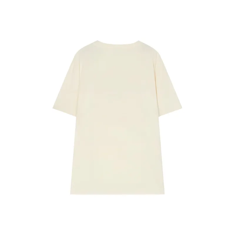 DOSOHEB Regular T Shirt Women's Cream Yellow-1