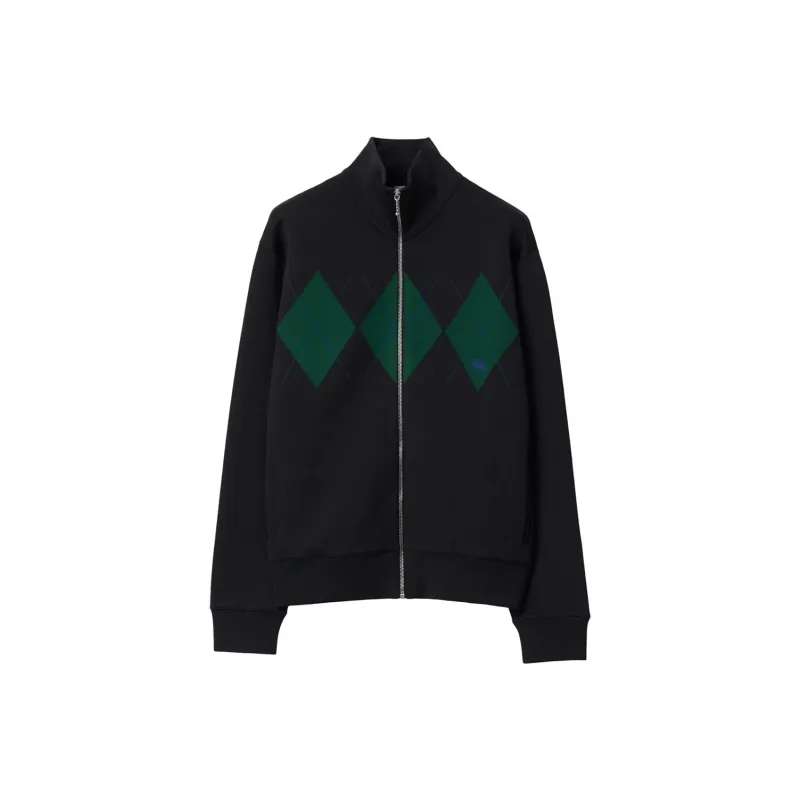 Burberry EKD Embroidered High Neck Knit Jacket-0