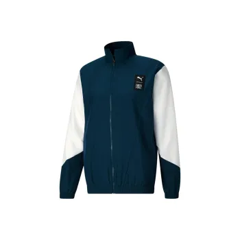 PUMA x FIRST MILE Collaboration Men's Woven Full-Zip Running Jacket Jackets Coats Men's Ocean Blue