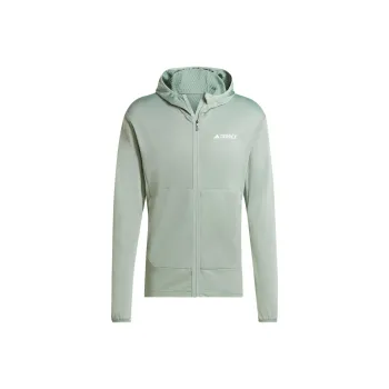 Adidas Xperior Light Fleece Hooded Jacket Jackets Coats Men's Dusty Green