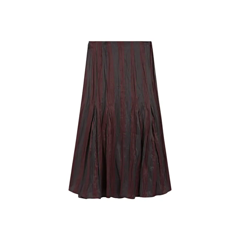 Massimo Dutti Casual Long Skirt Women's Red-1