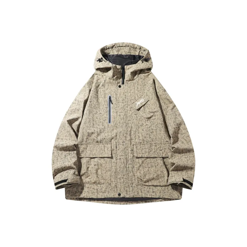Jeep Windproof Waterproof Breathable Cold Resistant Rainproof Windbreaker Jacket Unisex-63