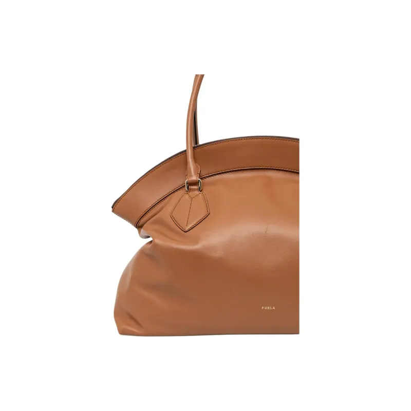 Furla Leather Handbag Tubas Women's Brown-2