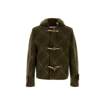 Burberry Checkered Hooded Jacket