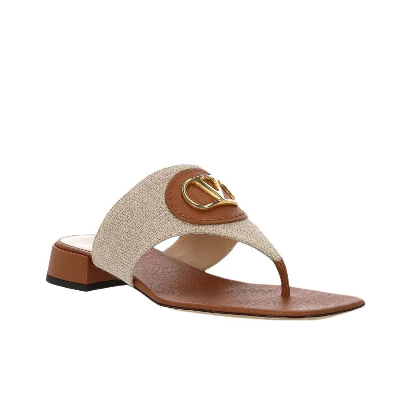 Valentino VLogo Plaque Slip On Thong Sandals Women's-2