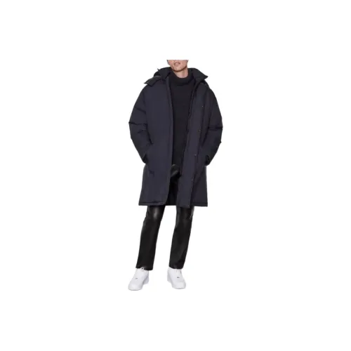 check-print suedes Coats Men's Black
