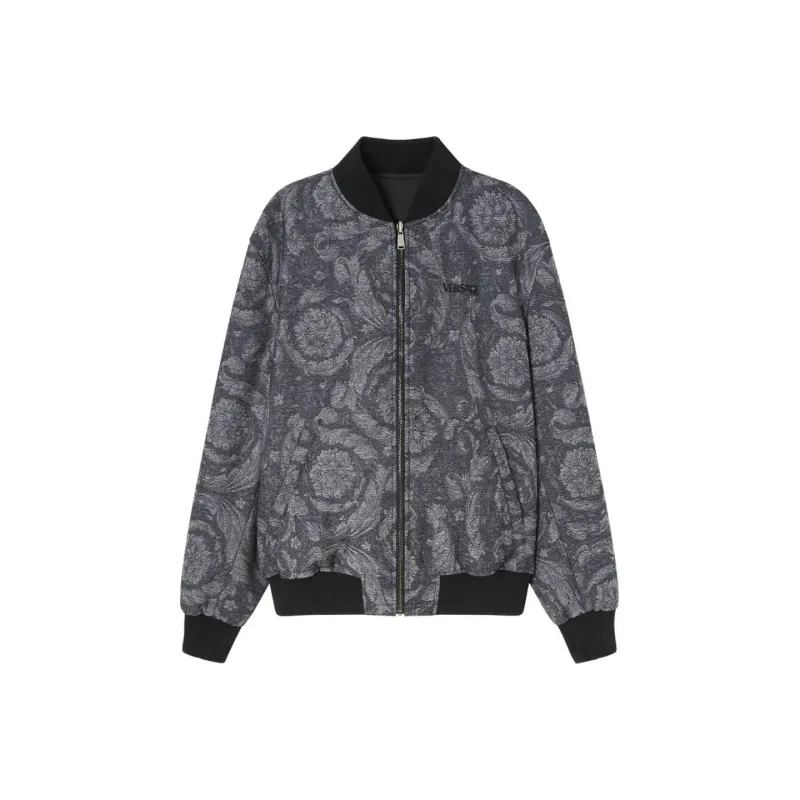 VERSACE Reversible Logo embroidered Bomber Jacket-0
