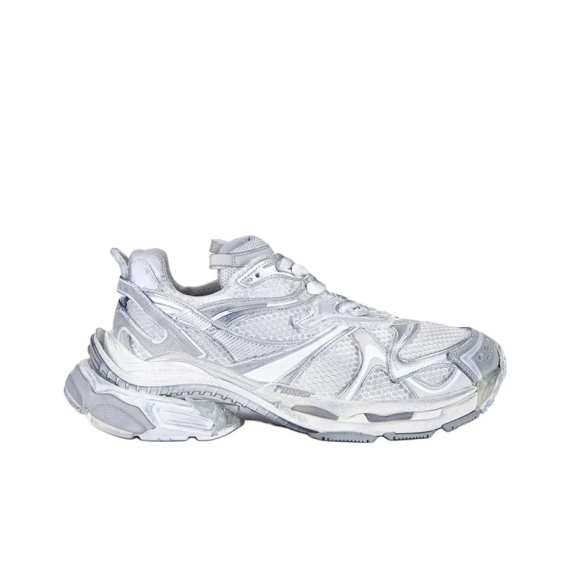 Balenciaga Runner2.0 Low Top Chunky Sneakers Men's White-1