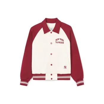 MLB SS24 New York Yankees Baseball Jacket Unisex Burgundy