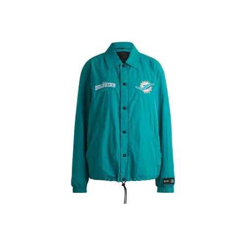HUGO BOSS x NFL Water-Repellent Jacket With Embroidered Branding Jackets Coats Men's Blue